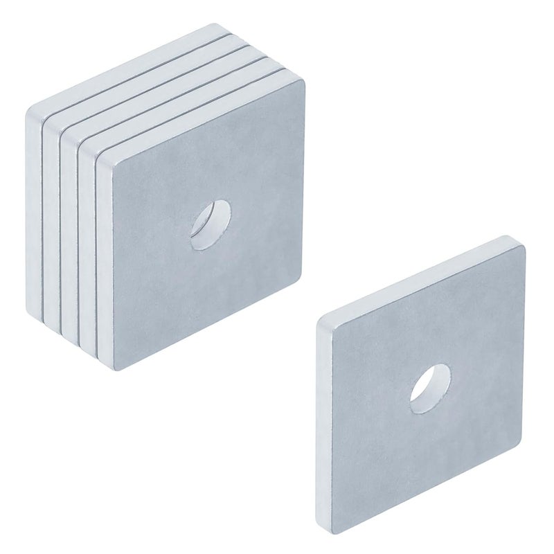 heneng 6 Pcs Square Plate Washers, 5/8" (ID) x 3" x 3", Flat Bearing Plates, 1/4" Thick - Image 1